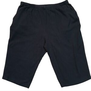 Lands' End Women's Size Small 100% Cotton Black Athletic Shorts